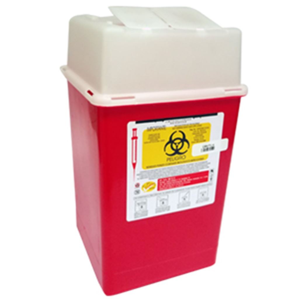 RECOLECTOR DE POLIPROPILENO PARA PUNZOCORTANTES Y LIQUIDOS CAPACIDAD 3.75 LITROS