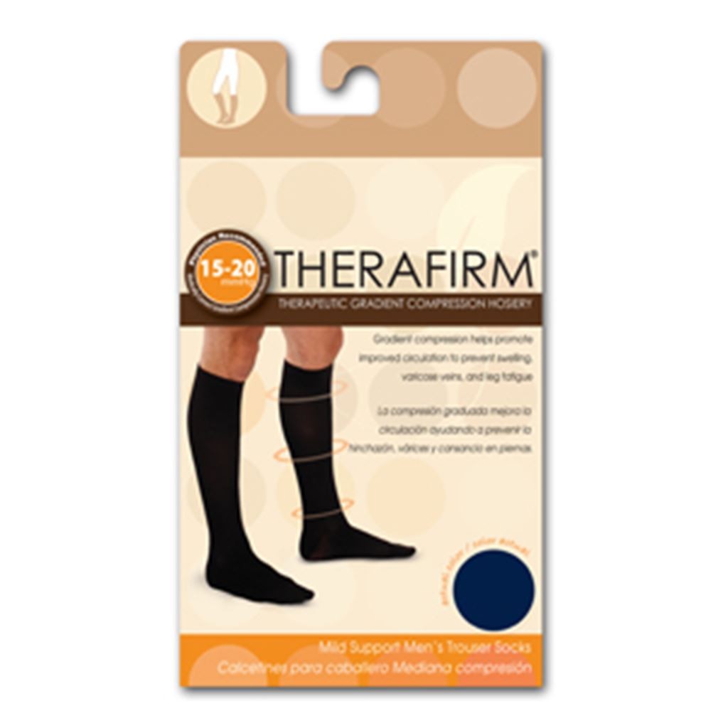 CALCETIN THERAFIRM MEDIANA COMPRESION (15-20 mmHg) CABALLERO TALLA X-GRANDE COLOR MARINO