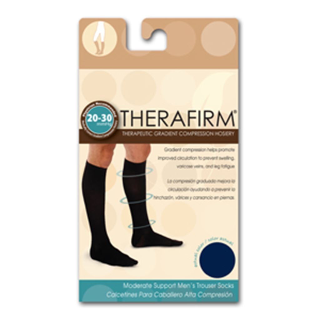 CALCETIN THERAFIRM ALTA COMPRESION (20-30 mmHg) CABALLERO TALLA CHICA COLOR MARINO
