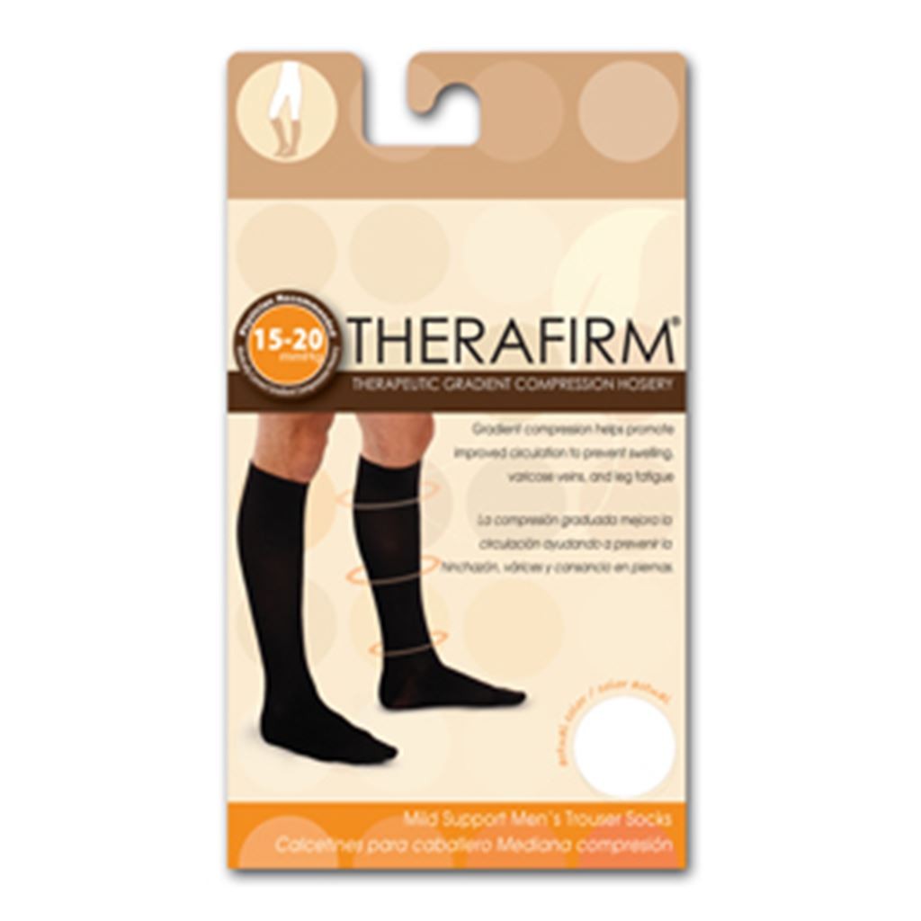 CALCETIN THERAFIRM MEDIANA COMPRESION (15-20 mmHg) CABALLERO TALLA X-GRANDE COLOR BLANCO