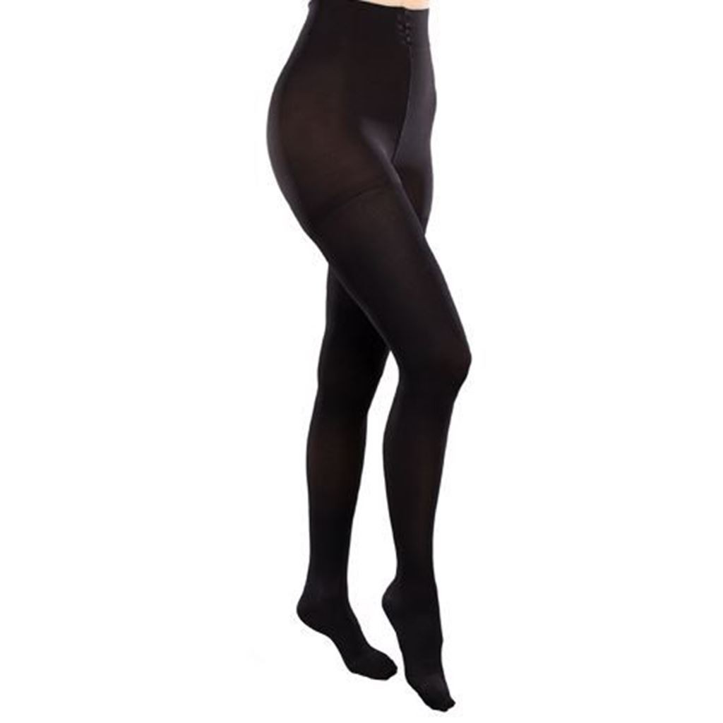 Pantimedia Therafirm Mediana Compresión (15-20 mmHg) Modelo Sheer Color Negro Talla Mediana