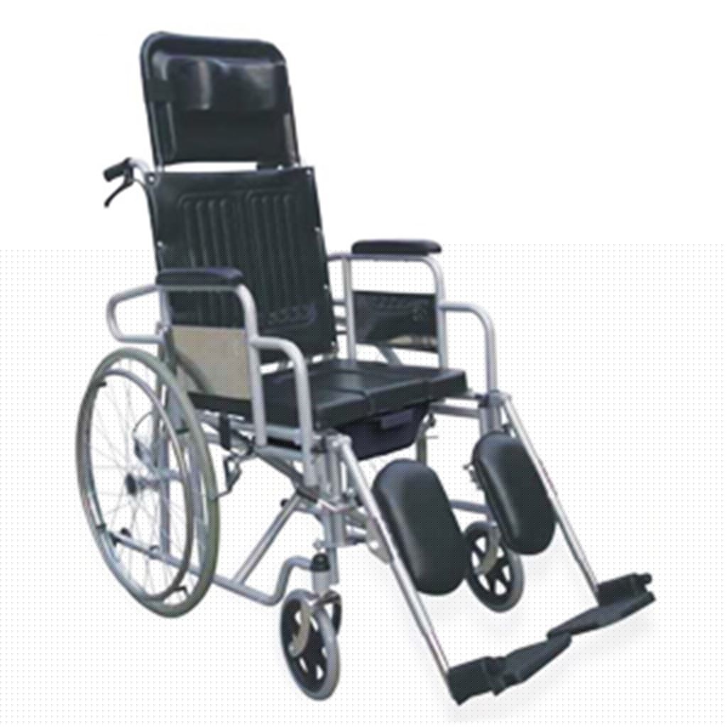 SILLA DE RUEDAS RIDER CON COMODO.RESPALDO RECLINABLE.DESCANSA BRAZOS Y ELEVAPIERNAS DESMONTABLE.