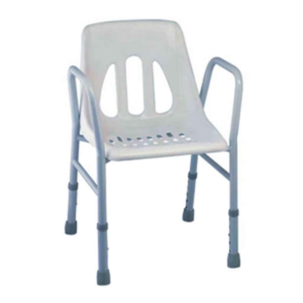 SILLA DUCHA RIDER PARA BAÑO NO PLEGABLE CON DESCANSA BRAZOS