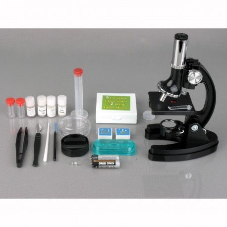 KIT DE ESTUDIANTE, MICROSCOPIO BIOLÓGICO, 300X-600X-1200X - AMSCOPE
