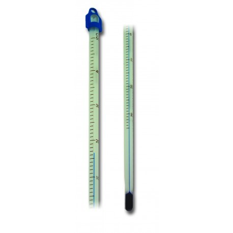 TERMÓMETRO LO-TOX AZUL, INMERSIÓN PARCIAL, RANGO -20 A 150 grados C, DIVISIÓN 1.0, LONGITUD 305MM