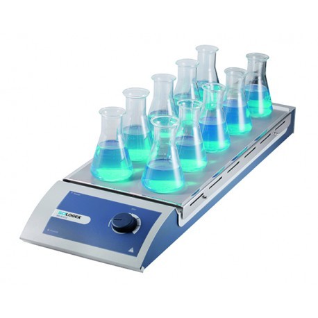 AGITADOR MAGNÉTICO DE 10 PLAZAS PLATO AC. INOX - SCI LOGEX