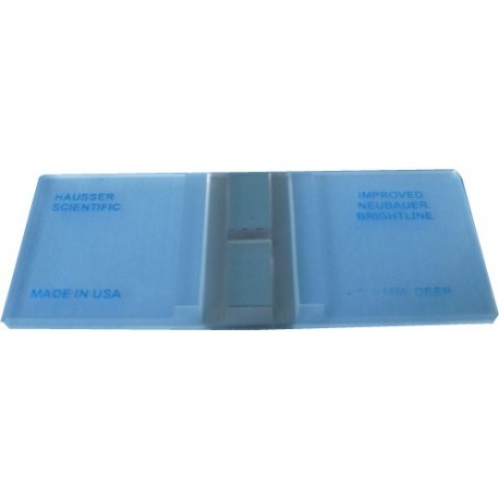 CÁMARA DE NEUBAUER DOBLE RAYADO LÍNEA BRILLANTE - HAUSSER