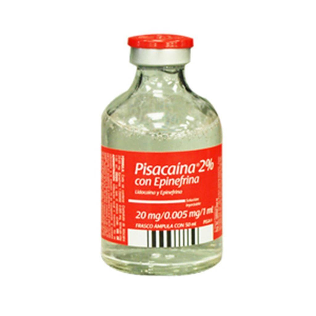 PISACAINA 2 porciento C/EPINEFRINA 50ml