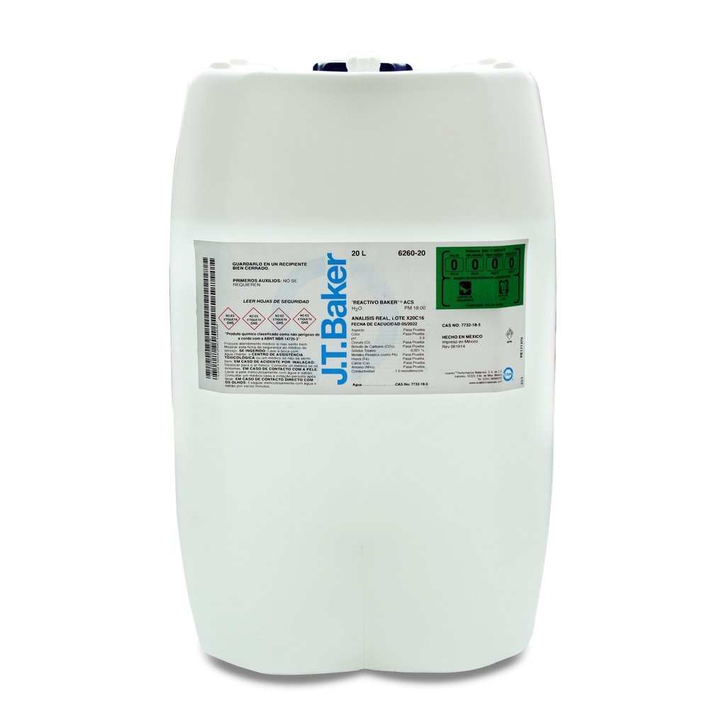 Agua bidestilada RA. Modelo 6260-20