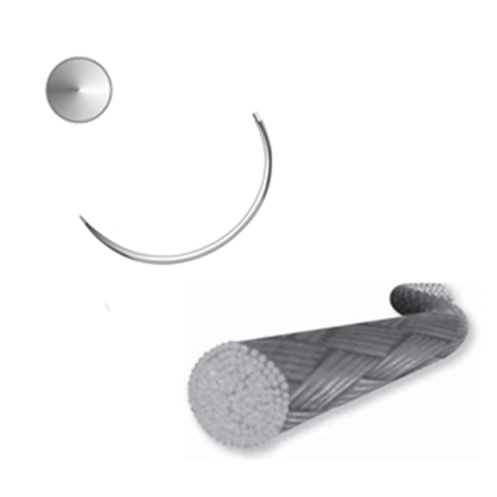 SUTURA SEDA TRENSADA 1/0 AHUSAFA GRUESA