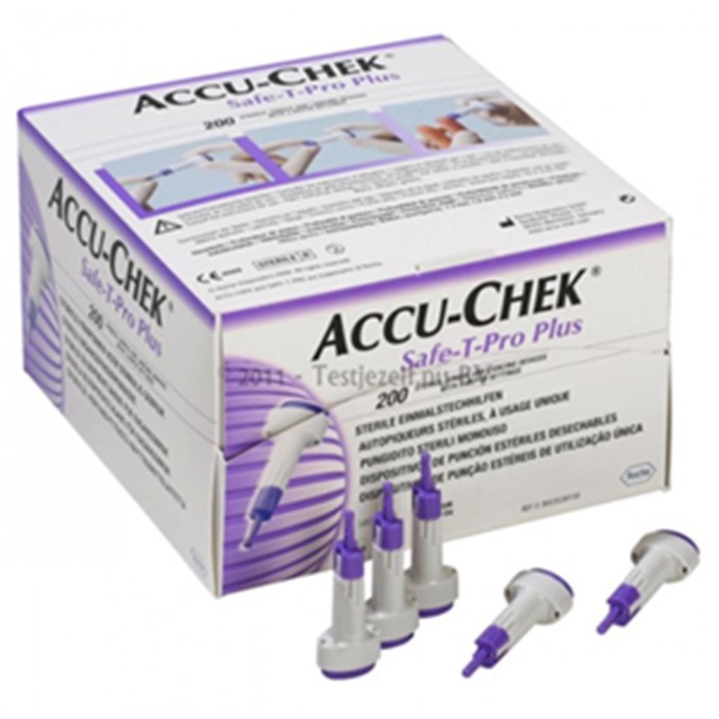 LANCETAS ACCU-CHEK SAFE-T-PRO PLUS CON 200 PIEZAS