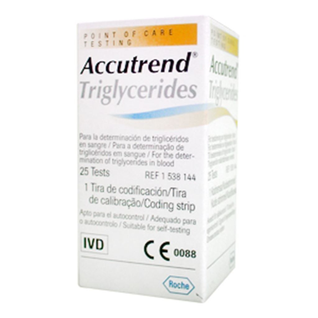 TIRAS REACTIVAS ACCUTREND TRIGLICERIDOS C 25