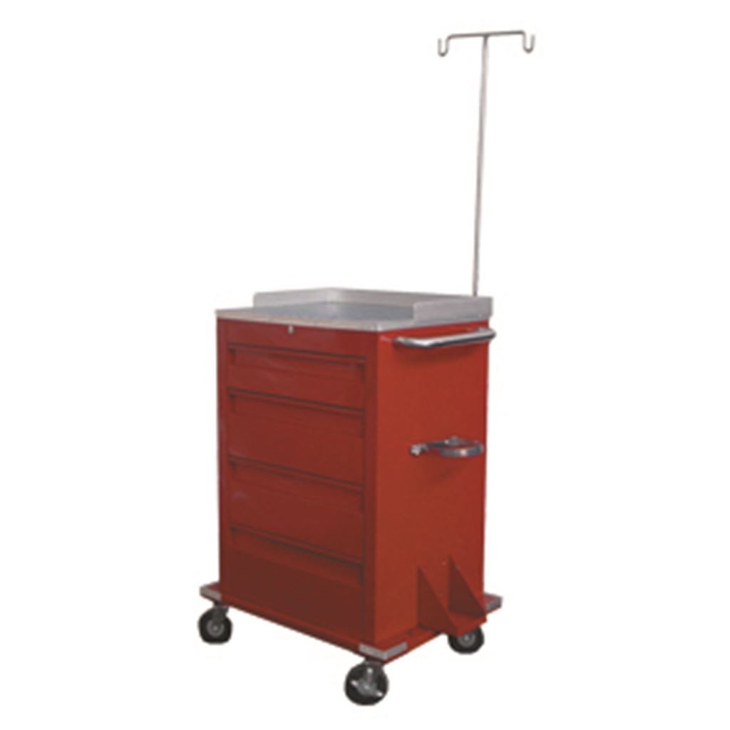 Carro de Emergencia Serrano con 4 Cajones Rojo