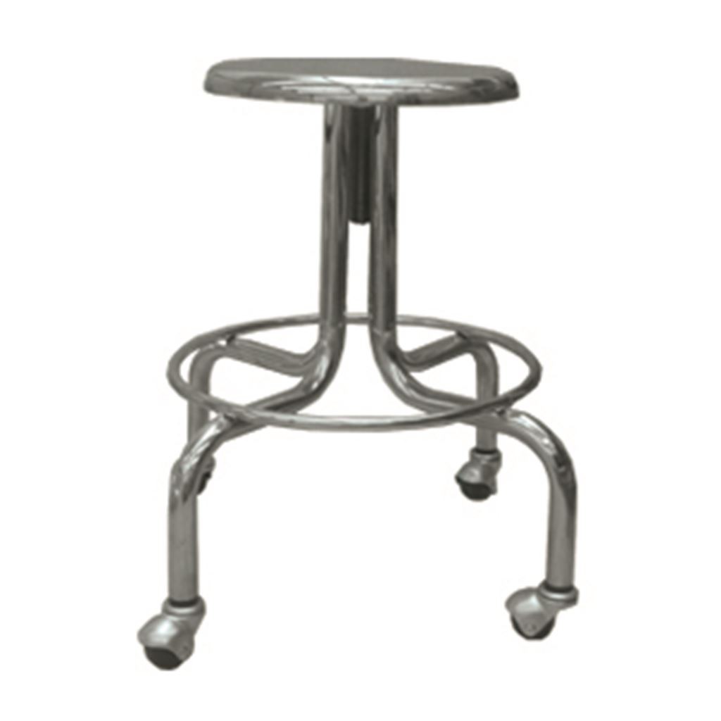 Banco Giratorio Cromado con Ruedas